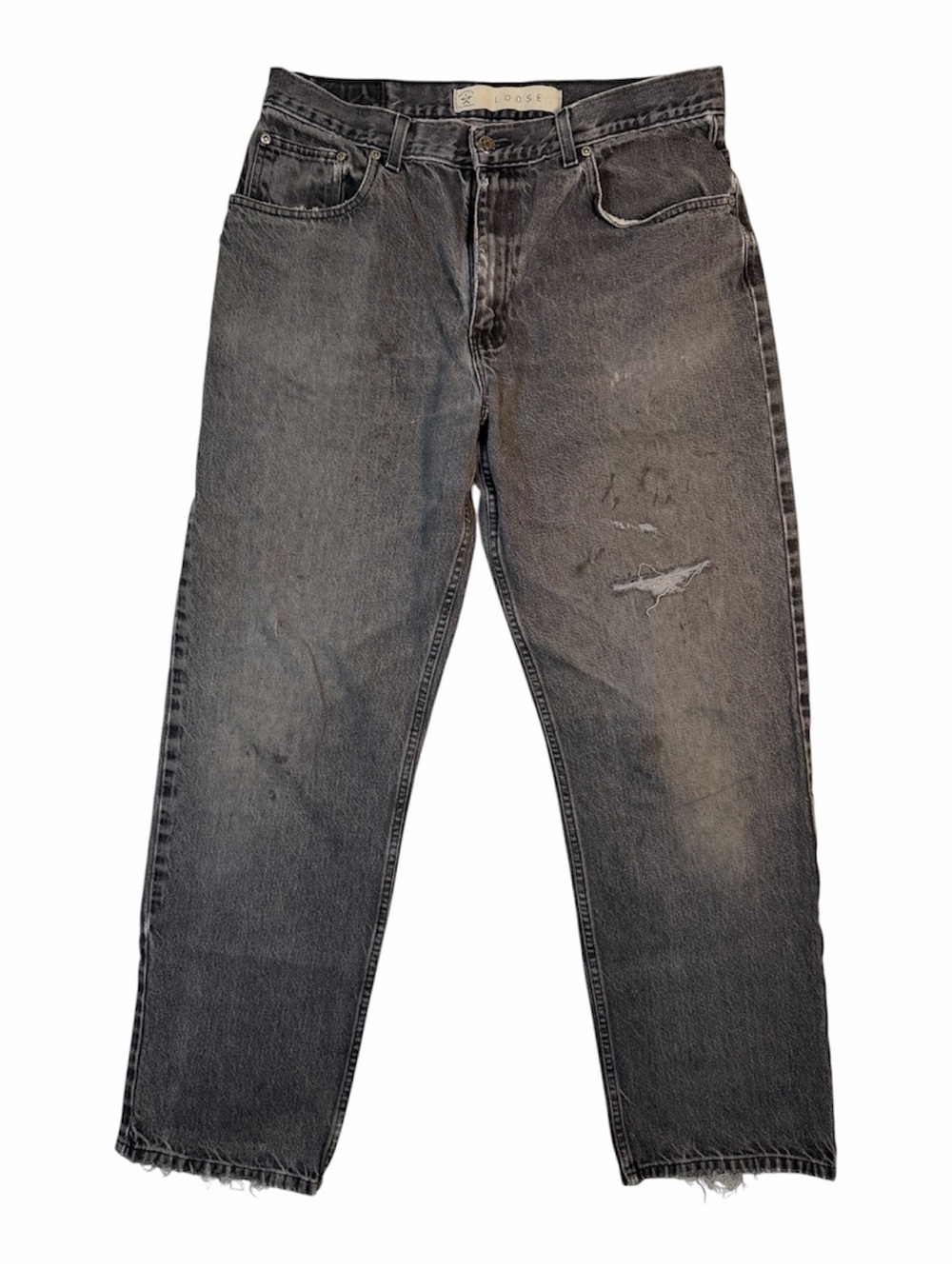 Arizona Jean Company Men's Black Washed Relaxed Jeans - Picture 2 of 9